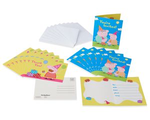 Peppa Pig Invite and Thank You Combo Pack, 8 Count