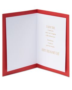 Love Note Valentine's Day Card 