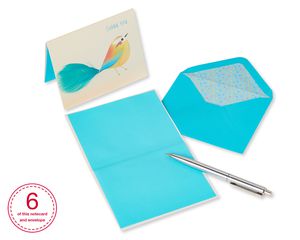 Bird Boxed Thank You Cards and Envelopes, 6-Count