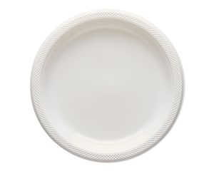 white plastic dinner plates 20 ct
