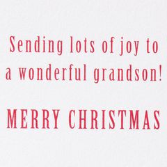 Sending Lots of Joy Christmas Greeting Card for Grandson