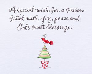 God's Sweet Blessings Religious Christmas Greeting Card