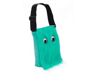 Warm Fuzzy Aqua Messenger Bag