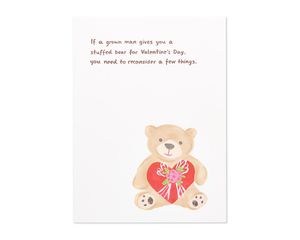 stuffed bear valentine's day card