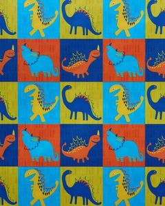 Dinosaur Blocks Wrapping Paper, 20 Total Sq. Ft.