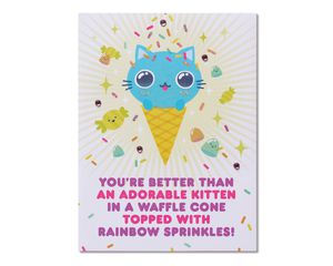 Adorable Kitten Birthday Card