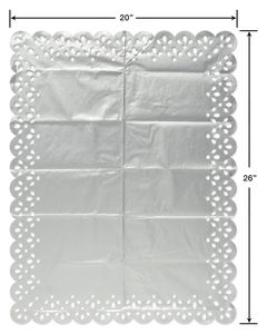 White and Silver Tissue Paper Set, 8-Sheets