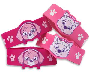 paw patrol pink rubber bracelets 4 ct