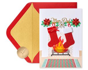 Wishing My Parents Every Joy Christmas Greeting Card for Mom and Dad 