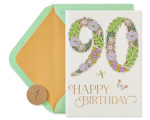 Warm Memories 90th Birthday Greeting Card 