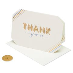 Thank You Lettering Blank Thank You Greeting Card