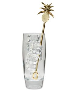 Party Partners Gold Pineapples Stirrers, 8-Count