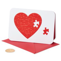 Papyrus Heart Puzzle Greeting Card