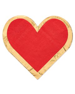 Valentine's Day Heart Beverage Napkins, 20-Count