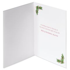 Holiday Toast Christmas Greeting Card for Wife