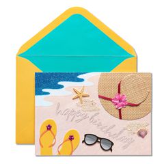 Beach Birthday Greeting Card