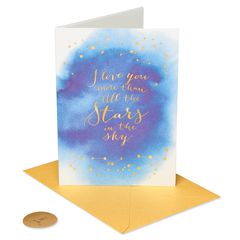 Romantic Stars Anniversary Greeting Card
