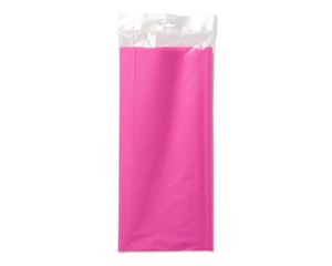 bright pink plastic table cover 54in x 108in