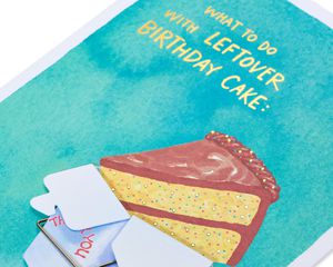 Leftover Cake Birthday Greeting Card 
