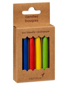 Multicolored Birthday Candles, 12-Count