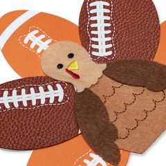 Grateful for Turkey and Touchdowns Thanksgiving Football Greeting Card 