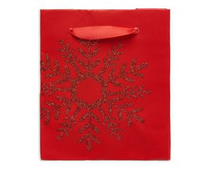 mini red snowflake christmas gift bag