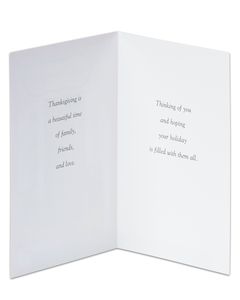 Family Friends Love Thanksgiving Card with Glitter, 6-Count