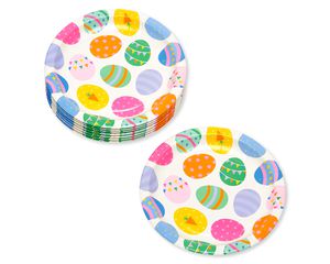 Easter Eggs Paper Dessert Plates, 8-Count
