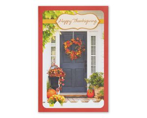 Family Friends Love Thanksgiving Card with Glitter, 6-Count