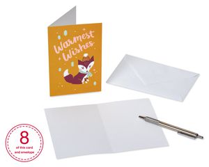 Animals Christmas Greeting Card Bundle with White Envelopes, 48-Count