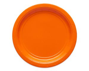 orange paper dessert plates 20 ct