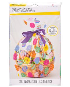 Easter Basket Cellophane Bag, 2-Count