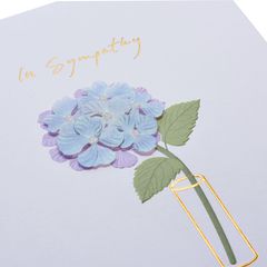 Floral Vase Sympathy Greeting Card