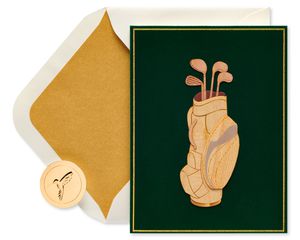 Golf Bag Birthday Greeting Card 