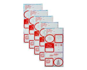 Shimmery Christmas Gift Tag Stickers, 40-Count