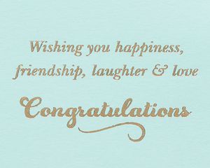 Happiness, Friendship, Laughter & Love Wedding Greeting Card 