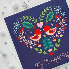 Beautiful Wife Christmas Card