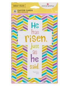 Religious Risen Easter Card, 6-Count