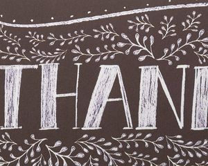 Floral Chalkboard Thank You Boxed Blank Note Cards with Envelopes, 14-Count