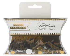 Party Partners Fabulous, Stars, Dots, Confetti, 120-Count