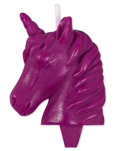 Pink Unicorn Cake Topper Birthday Candle, 1-Count