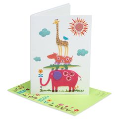 Jungle Animal New Baby Greeting Card