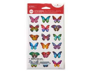 Butterflies and Flowers Stickers, 165-Count