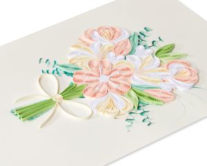 Bouquet Wedding Shower Quilling Greeting Card 