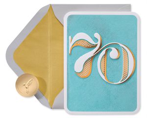 Wonderful Milestone 70th Birthday Greeting Card 