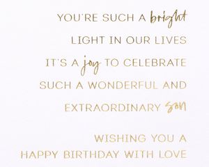 Bright Light In Our Lives Birthday Greeting Card for Son 