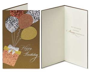Balloons and Mountain Happy Birthday Cards, 2-Count