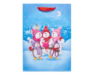 small caroling snow friends christmas gift bag