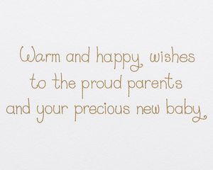 Warm and Happy Wishes New Baby Greeting Card
