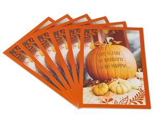 Little Wish Thanksgiving Card with Glitter, 6-Count